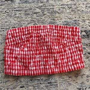 Target Gingham Strapless Top